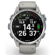 Garmin 010-02753-04 Descent MK3 Smartwatch Stainless Steel With Fog Grey Silicone Band