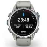 Garmin 010-02753-04 Descent MK3 Smartwatch Stainless Steel With Fog Grey Silicone Band