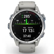 Garmin 010-02753-04 Descent MK3 Smartwatch Stainless Steel With Fog Grey Silicone Band