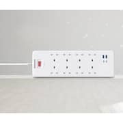 Honeywell HC000054/SRG/1.8M/WH 8 Way Surge Protector Extension Socket