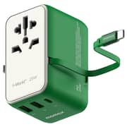 Momax 1 World Travel Adaptor Green