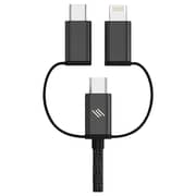 Smartix Premium 3-in-1 Braided USB Cable 1.5m Black
