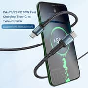 Yesido Charging USB-C Cable 2m Black