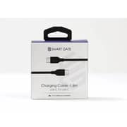سلك سمارت جيت من USB-C إلى USB-C بطول 1.8 متر مصنوع من PVC يدعم الشحن السريع لون أسود SGCA-PCCF180B 