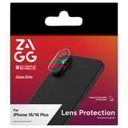 Invisible Shield Glass Elite Anti Glare Lens Protector Transparent/Black iPhone 16/iPhone 16 Plus 