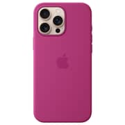 آبل ماج سيف جراب حماية سيليكون باللون الفوشيا لهاتف آيفون 16 برو ماكس