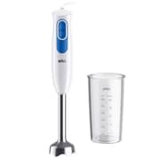 Braun Hand Blender with Beaker 600ml, 600 Watt, White and Blue - MQ20001MWH