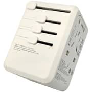 Travelmall 70W Universal Travel Adapter with USB HUB Feature, 5xUSB Ports (3xUSB-C, 2xUSB-A) White