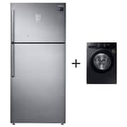 Samsung Top Mount Refrigerator 720 Litres RT72K6357SL + Front Load Washer
