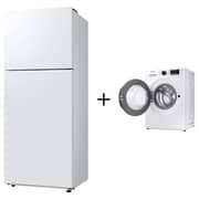 Samsung Top Mount Refrigerator 450 Litres RT45CG5000WW + Samsung WW80TA046AEGU 8kg Front Load Washer