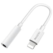 Yesido Lightning To Headphone Jack Adapter White