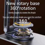 Yesido Foldable Rotating Phone Desktop Holder Stand Black