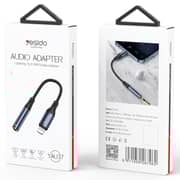 Yesido 8 Pin to 3.5mm Female Audio Adapter Black