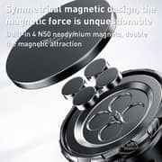 Yesido 2-in-1 Magnetic Car Phone Holder Black