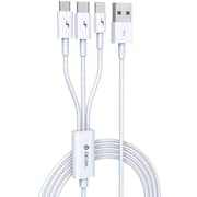 Devia Smart Series 3-in-1 Charging Cable 1.2m White