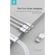 Devia Smart Series 3-in-1 Charging Cable 1.2m White