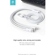 Devia Smart Series 3-in-1 Charging Cable 1.2m White