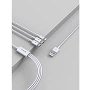 Devia Smart Series 3-in-1 Charging Cable 1.2m White