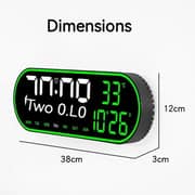 Budi GH8021 Digital LED Wall Clock with Remote Control