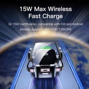 Yesido 2-in-1 Wireless Charging Car Holder Set Black