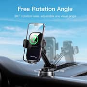 Yesido 2-in-1 Wireless Charging Car Holder Set Black