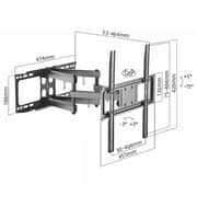 Beetec Double Arm Swivel TV Wall Mount Black
