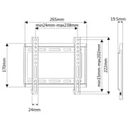 Beetec Fixed TV Wall Mount Black