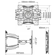 Beetec Double Arm Swivel TV Wall Mount Black