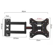 Beetec Single Arm Swivel TV Wall Mount Black