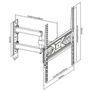 Beetec Double Arm Swivel TV Wall Mount Black