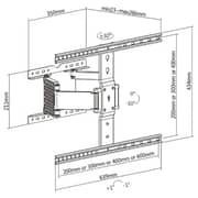 Beetec Double Arm Swivel TV Wall Mount Black