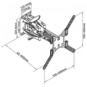 Beetec Double Arm Swivel TV Wall Mount Black