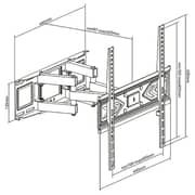 Beetec Double Arm Swivel TV Wall Mount Black