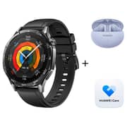 Huawei Watch GT5 Smart Watch 46mm Vili – Black FLOU Strap + Freebuds 5i (VLI-B19)