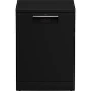 Beko Freestanding Dishwasher , Full-size ,14 Place Settings, Stainless Steel, Black - BDFN15421B