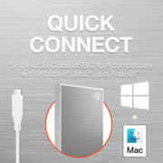Seagate One Touch External Solid State Drive USB3.2 2TB Silver STKG2000401