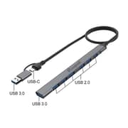 Standard USB Hub - 7 Ports - Grey- UCA9702