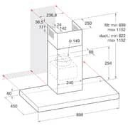 Indesit Built In Hood IHBS-9.4LMX