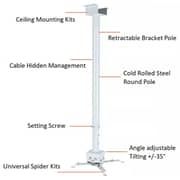 Beetec Projector Ceiling Mount Black