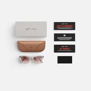 Ray-Ban RW4010 601/MF-52 Wearable Skyler Clear to Cerulean Blue Photochromic Lenses Black