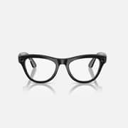 Ray-Ban RW4010 601/MF-52 Wearable Skyler Clear to Cerulean Blue Photochromic Lenses Black