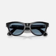 Ray-Ban RW4010 601/MF-52 Wearable Skyler Clear to Cerulean Blue Photochromic Lenses Black