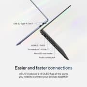 Asus Vivobook S14 (2024) AI PC - 2nd Series / Intel Core Ultra 7-258V / 14inch WUXGA / 1TB SSD / 32GB RAM / Shared Intel Arc Graphics / Windows 11 Home / English & Arabic Keyboard / Neutral Black / Middle East Version - [S5406SA-QD076W]
