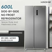 Krome Side By Side Refrigerator 600 Litres KR-SBS601SM