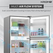 Krome Top Mount Refrigerator 260 Litres KR-RFF260SM 