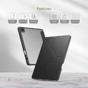 Levelo Hybrid Flip Case Transparent/Black iPad Air 11Inch