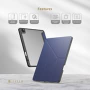 Levelo Hybrid Flip Case Transparent/Blue iPad Pro 13Inch