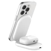 Belkin BoostCharge 2-in-1 Magnetic Foldable Wireless Charger with Qi2 White