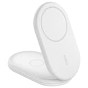 Belkin BoostCharge 2-in-1 Magnetic Foldable Wireless Charger with Qi2 White