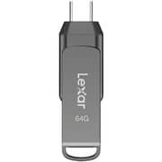Lexar JumpDrive D400 Dual Drive USB 3.1 64GB Black LJDD400064GBNQNG
